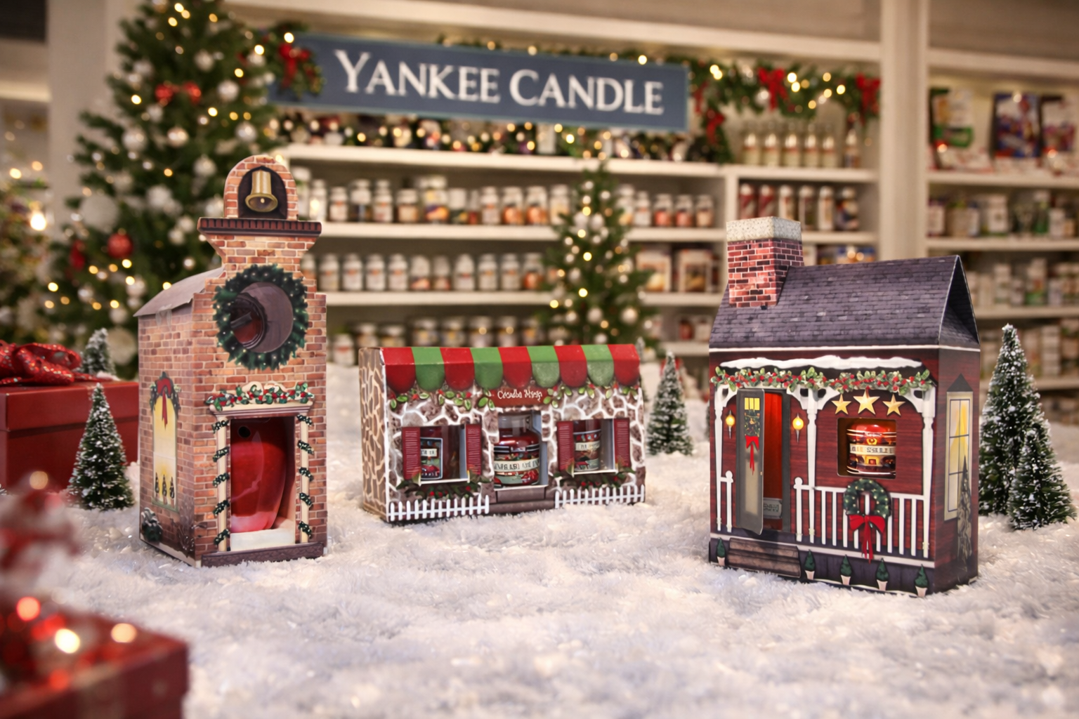 Yankee Candle Village gift set display